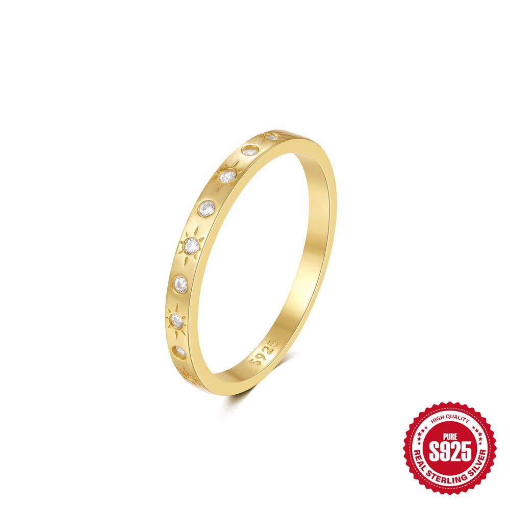 S925 Silver Water Drop Diamond Double-Layer Ring Women'S Niche High-End Sense Light Luxury Temperament Women'S Wind Cold Wind