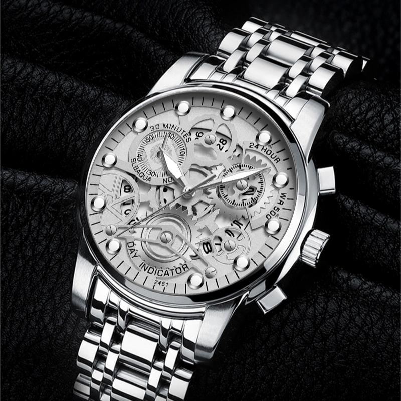 VA VA VOOM Men's Hollow Wrist Watch Student Waterproof Men's Watch Luminous Internet Celebrity Watch