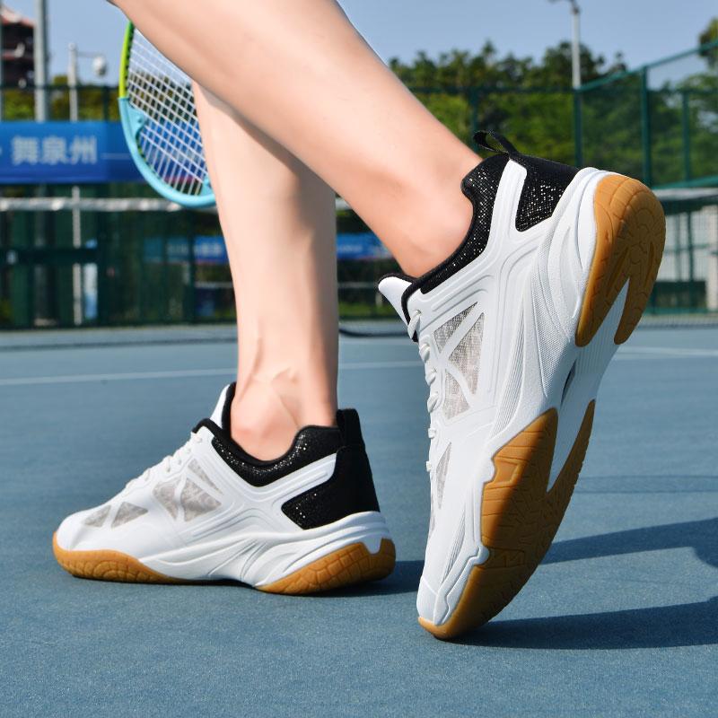 36-46 Paar Stoßdämpfende Rutschfeste Atmungsaktive Badmintonschuhe Tennisschuhe Tischtennisschuhe Sportschuhe