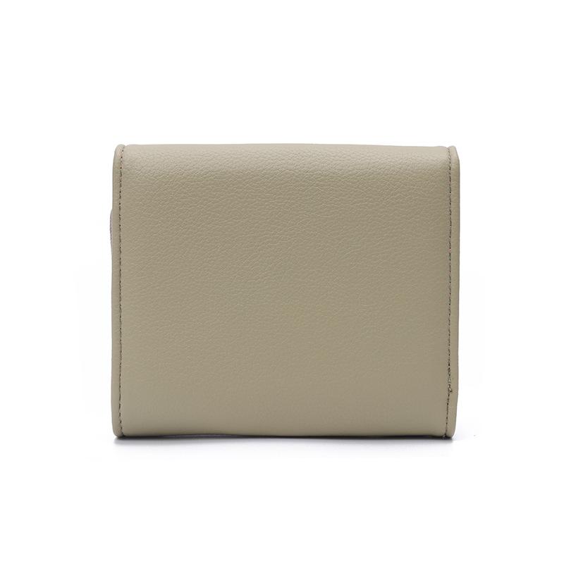 Ladies' Short Leaf Wallet, Embroidered Flower Wallet, Zipper Coin Student Multi functional Change Card Bag