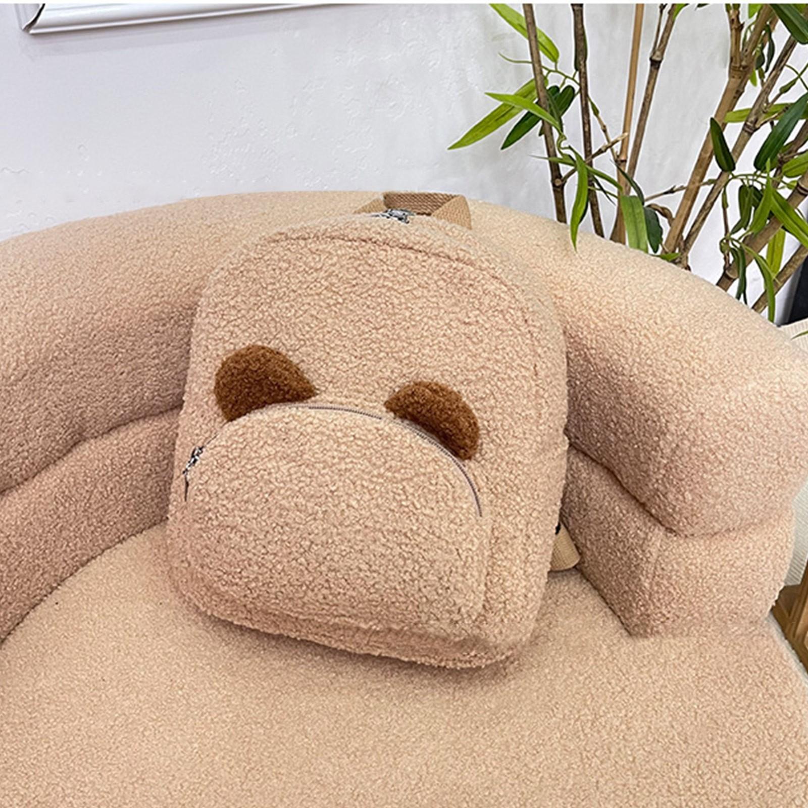 

Персонализированный индивидуальный вышитый милый плюшевый рюкзак с ушками медведя для женщин и зимы One Size хаки