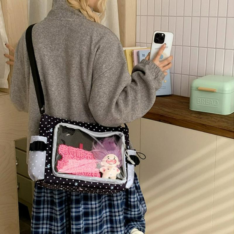 Polka Dot Crossbody Shoulder Bag for Women Large Capacity Transparent Shoulder Bags Comfortable and Versatile Texture Ita Bag