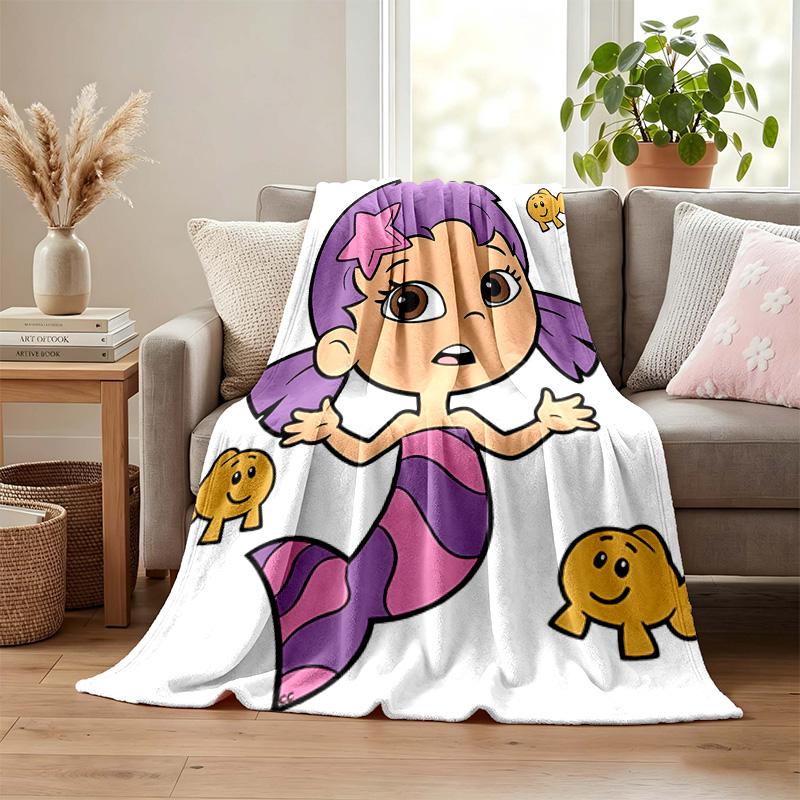 Coperta Bubble Guppies Coperta in Flanella Morbida Accogliente Peluche Coperta da Divano Letto Leggera Decorazione per la Casa