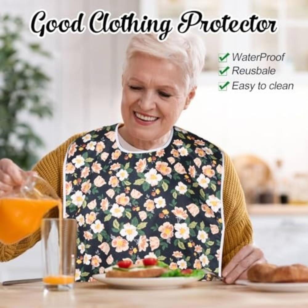 Oil Proof Adult Bibs Washable Elderly Bib Saliva Wipes Dining Apron  Patient Use