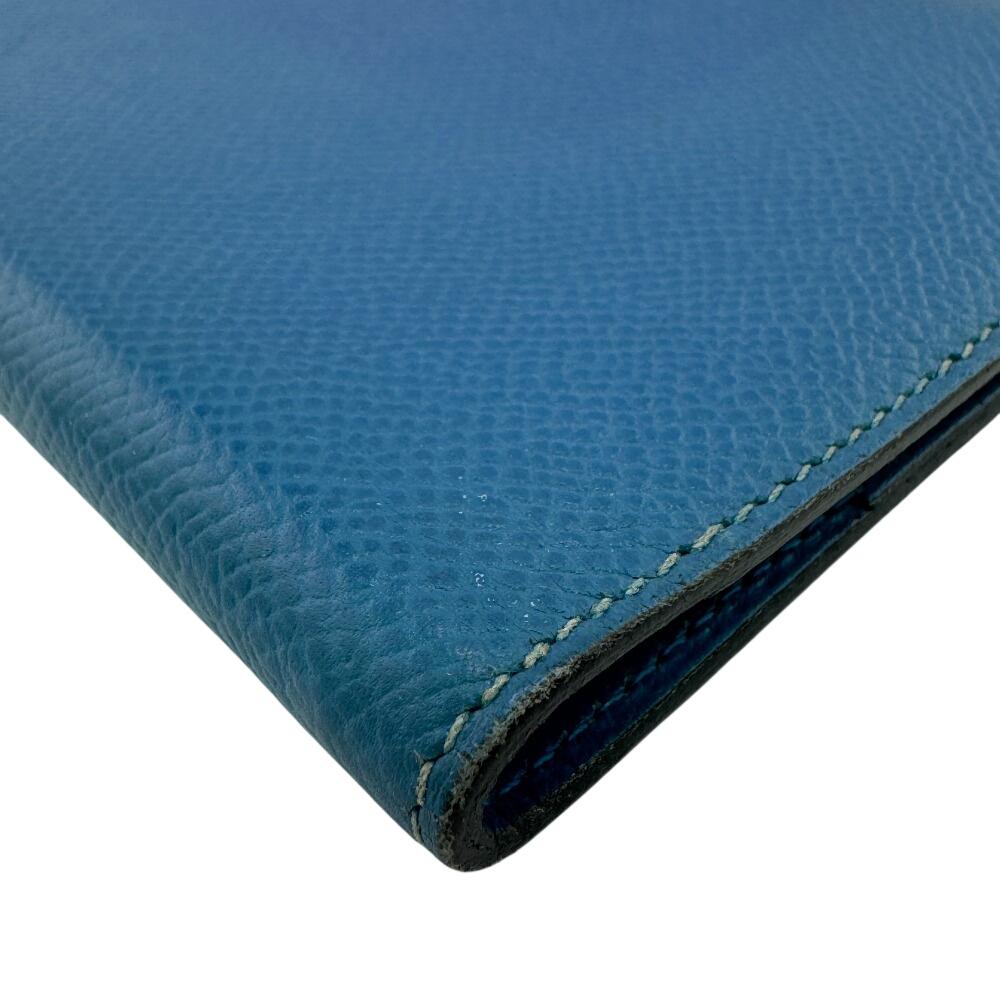 HERMES leather leather Agenda Vision Notebook cover blue leather mens Used