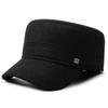 Mens Winter Warm Wool Blend Flat Top Cap with Ear Flaps Outdoor Cold Weather Hat