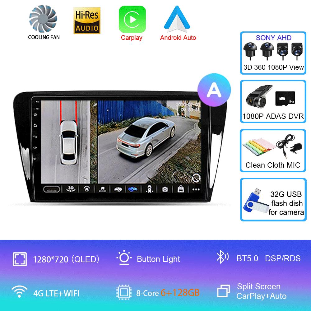 Android 14 Car Radio For Skoda Octavia 3 A7 2013 - 2018 Multimedia Video Player Navigation stereo GPS No 2din 2 din dvd