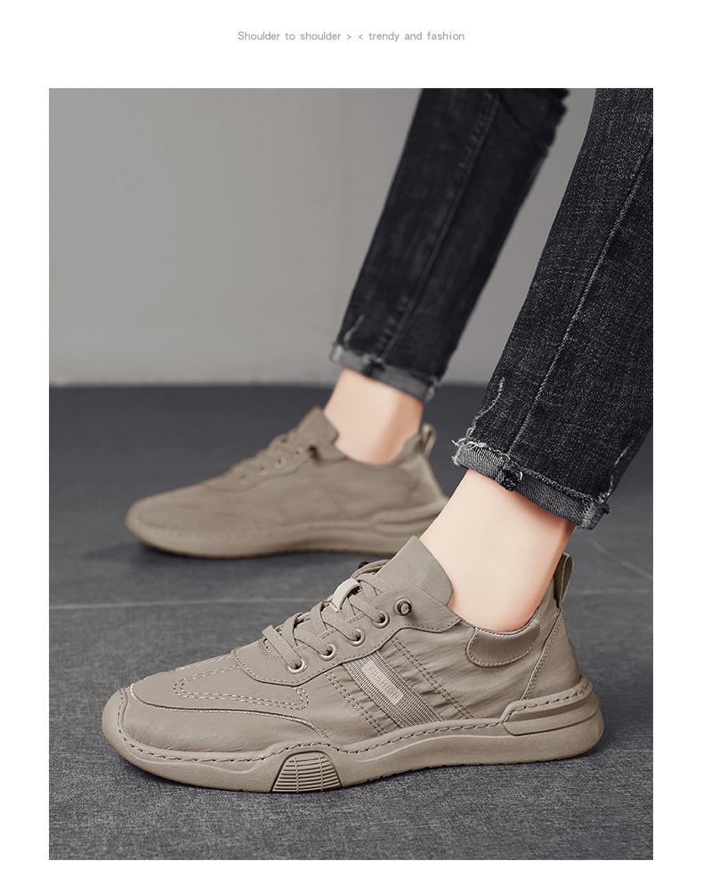 2024 Korean Style Cloth Low-Top Casual Men's Board Shoes: Rainproof, Youth Travel Sneakers for Spring/Autumn