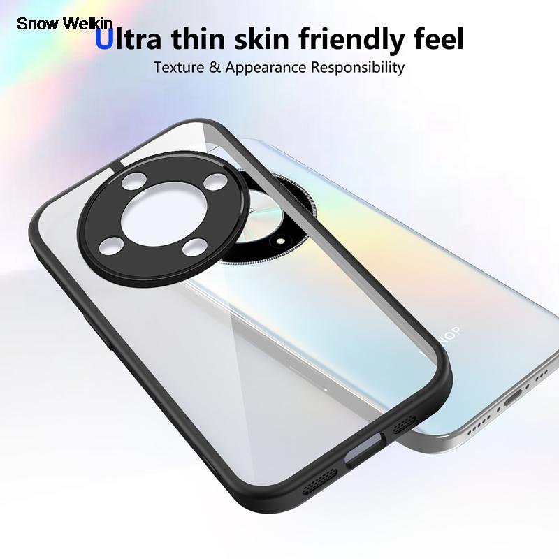 For Honor X9D 5G HonorX9d  Transparent Silicone Case For Honor X9D 5G PC Back TPU Bumper Shockproof Clear Phone Cases Cover
