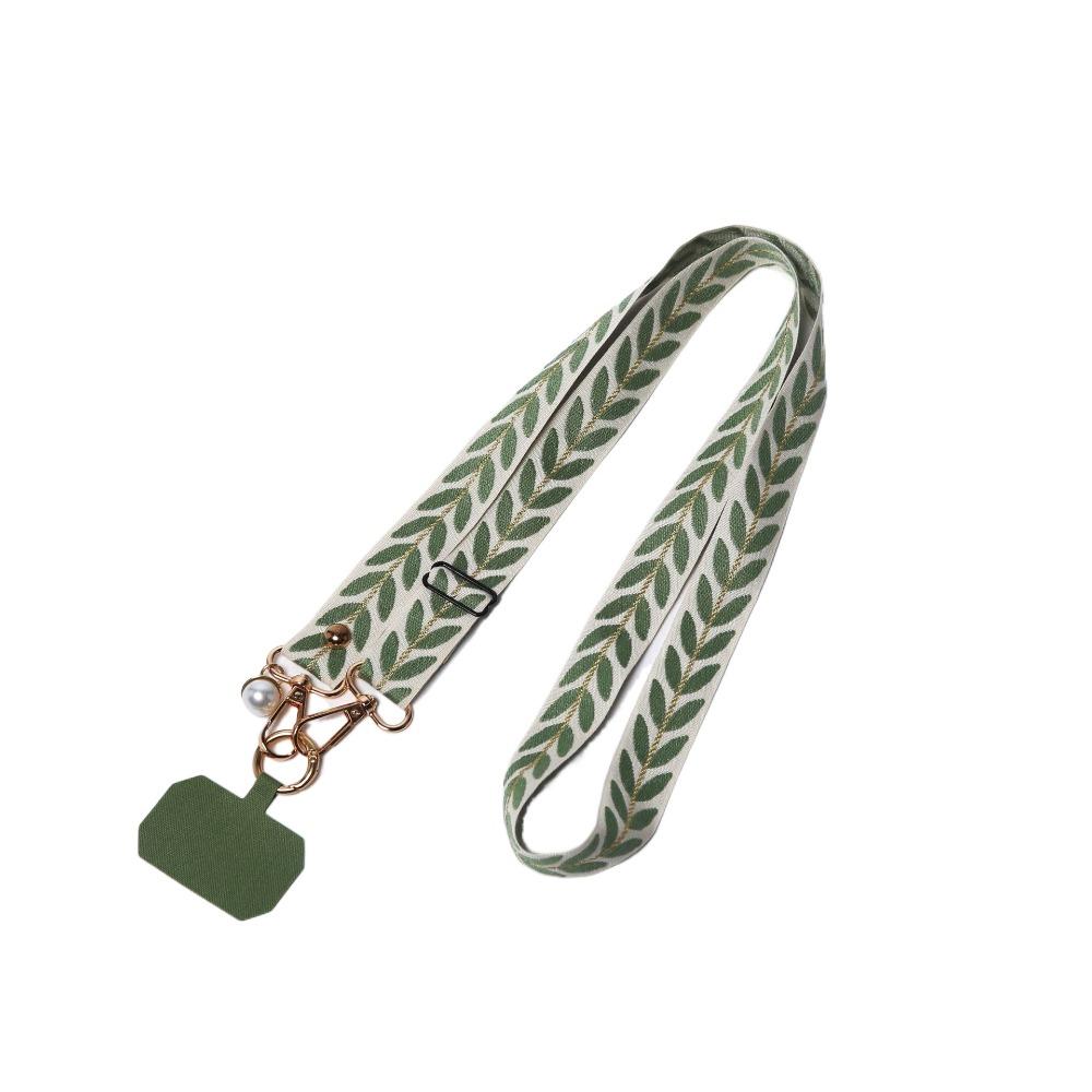 Pearl Pendant Phone Antilost Lanyard Wide Cloth Cell Phone Lanyard  Necklace Cord