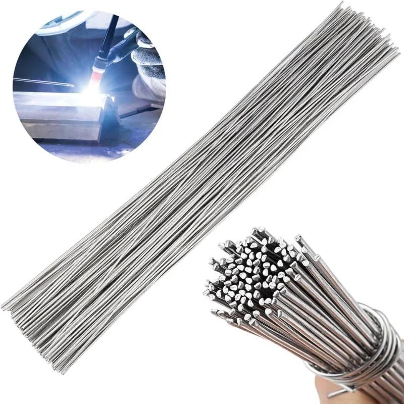 100/10PCS Aluminum Welding Rods Easy Melt Low Temperature Universal Silver Welding Cored Wire Solder Repair Holes Hand Tools