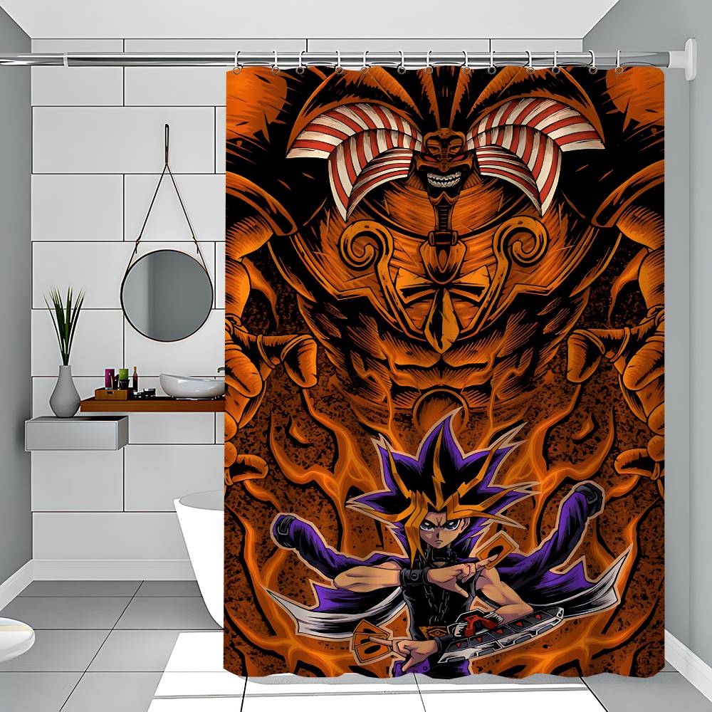 

Y-Yu-Gi-0H Shower Curtain Bath Curtain Print Polyester Fabric Waterproof Bathroom Curtains With Hooks Bath Screen 90x180 cm