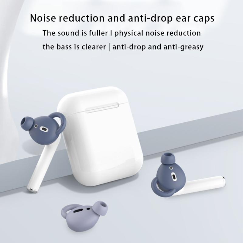 2Pieces Non-slip Earbuds Silicone Sleeve Tips for  1/2&Earpods Headsets Spare Parts Replacements