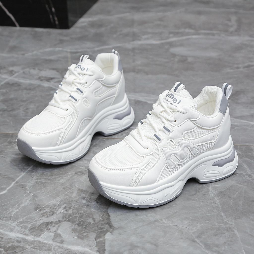 Thick-soled dad shoes for women in spring and autumn 2025 new small soft-soled versatile thick-soled breathable sports and leisure shoes for women