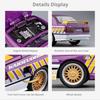 1:24 Scale M3 M8 Toy Sports Car Model Toy Wheel Steering Sound Light Doors Opened Supercar Models Office Table Ornament