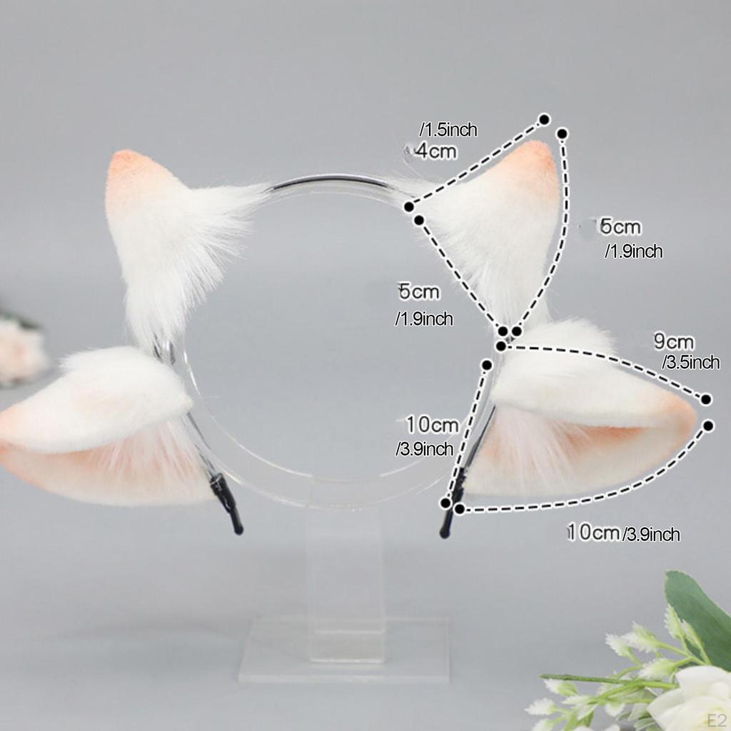 Lamb Ear Headband Hair Hoop for Halloween Masquerade Carnival Role Play Dress up