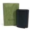Gucci 625565 GG Embossed Logo 6P Keys with Key Ring  Key Case Leather Black