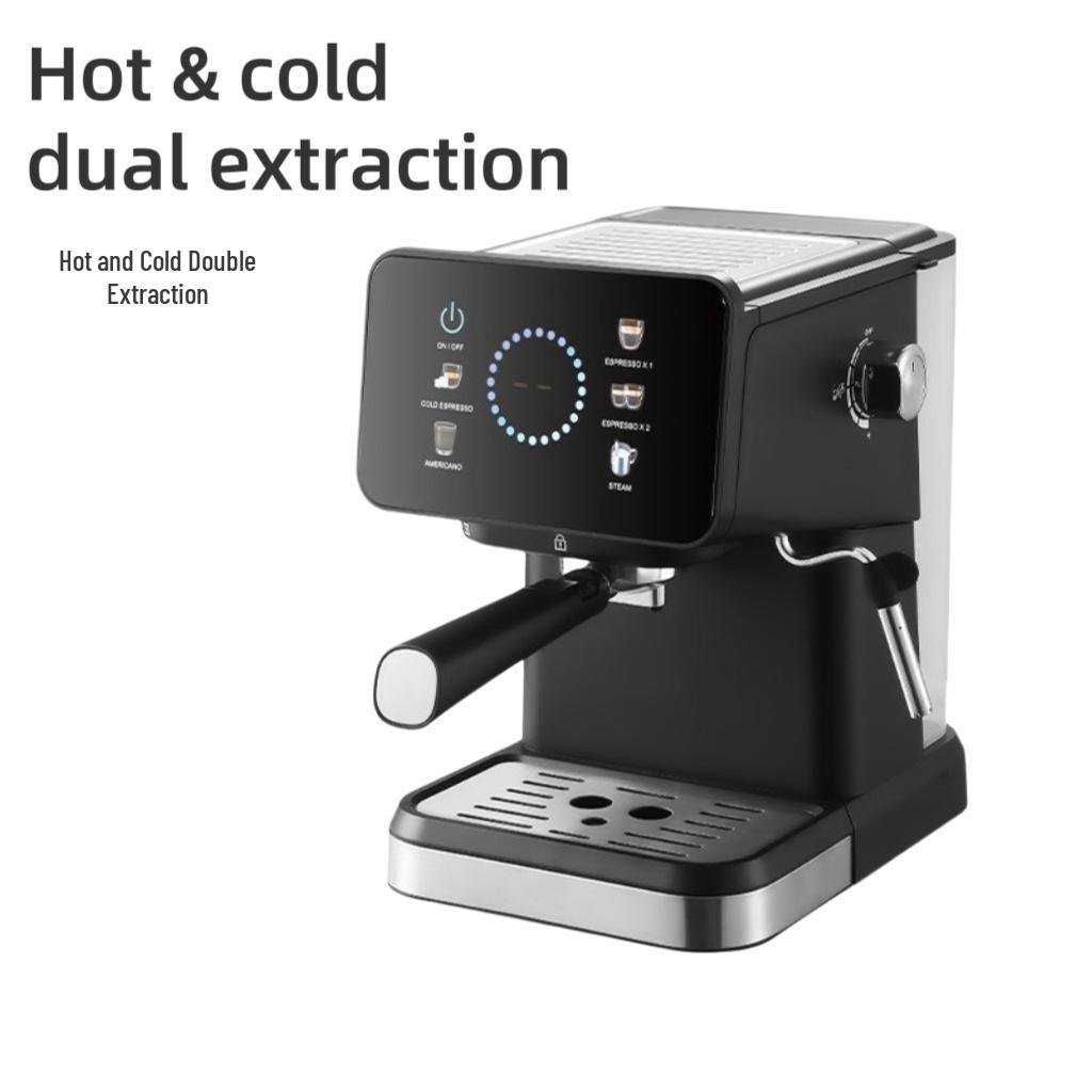 Italian Semi-Automatic Espresso Machine - 20 Bar Pressure with Milk Frother, Compact for Household Use