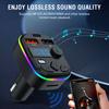 Car MP3 Player Hands Free Wireless Car Kit Bluetooth-Compatible 5.3 Support TF Card U Disk Cell Phone Charger Car FM Transmitter