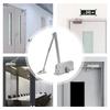 Automatic Door Closer Spring Hydraulic Buffer Metal Concealed Gate Closer Adjustable Door Stopper Speed Mute Closing 25 To 85KG