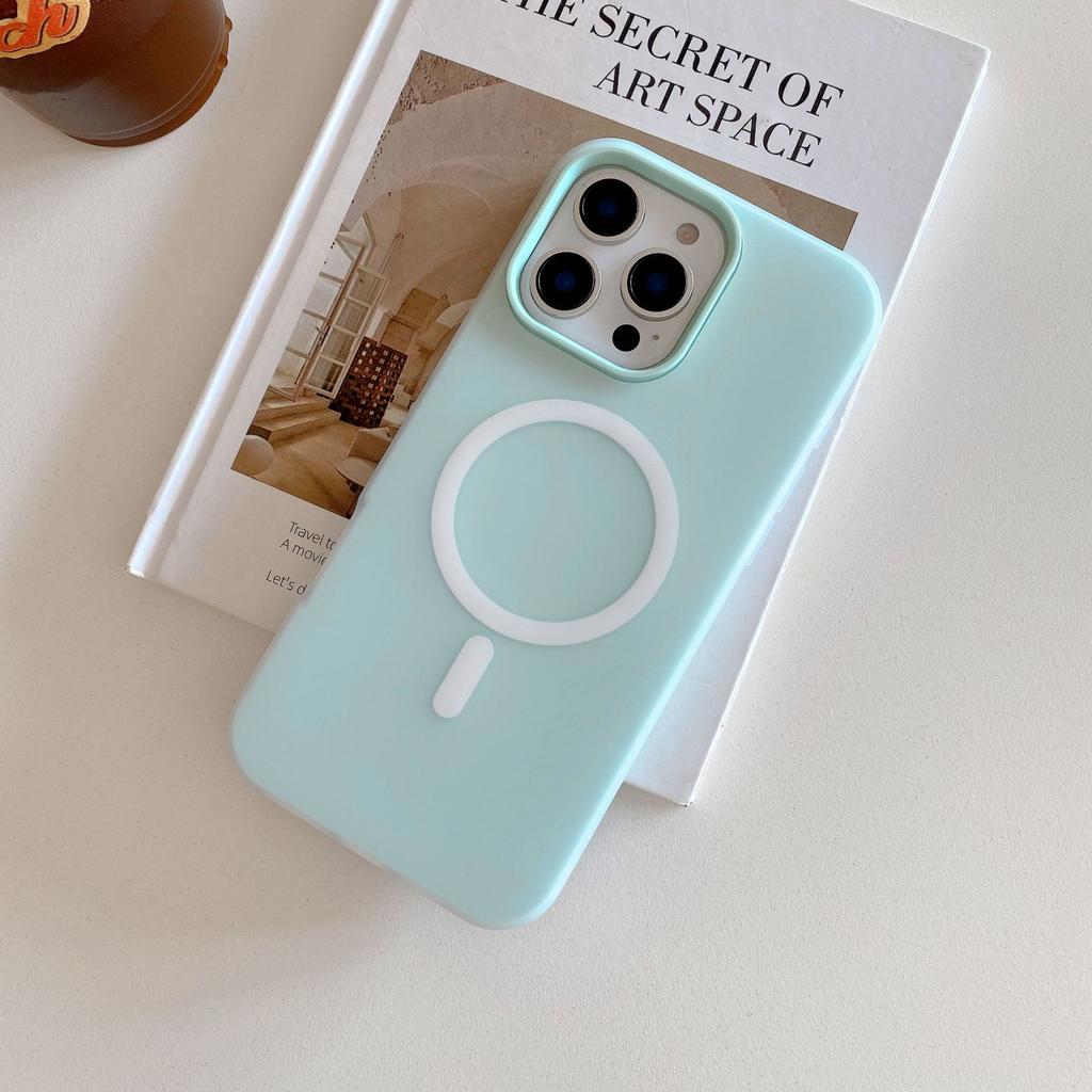2-In-1 Magnetic Jelly Shell Is Suitable for Apple 16 Mobile Phone Case 14 15magsafe Light Yarn PC Simple 13 All-inclusive.