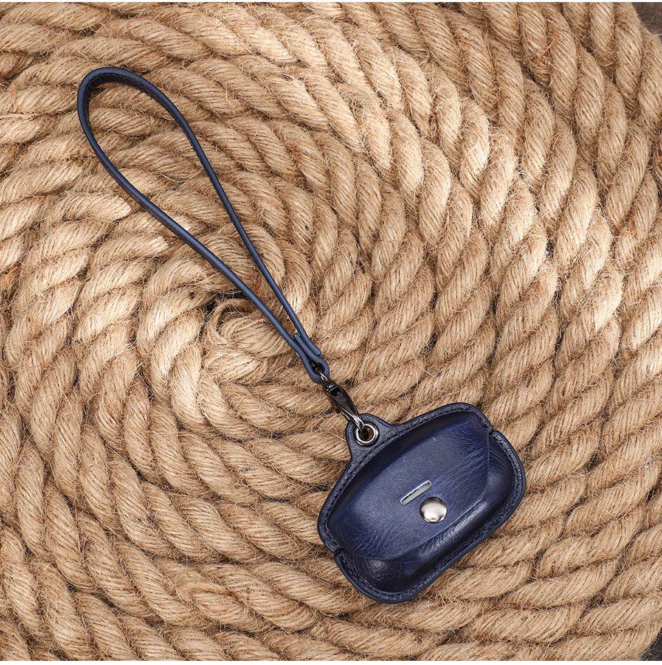 Sony WF-1000XM4 Leather Protective Case with Lanyard for Bluetooth Earphones