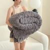 Taffy Velvet Blanket, Jacquard Thickened Coral Velvet Flannel Blanket, Suitable for Offices, Sofas and Beds