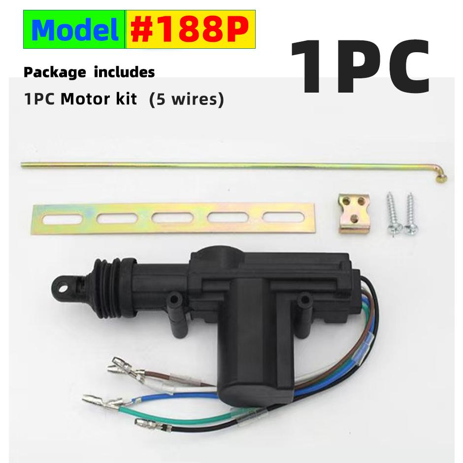 2/5 Wire Universal Car Electric Remote Central Door Lock Actuator Auto 12V Heavy-Duty Power Locking System Single Gun Type Kit
