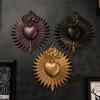 Croce Gotica Nuova Resina Sacro Cuore Placca da Parete Ornamento a Rilievo Decorazione da Appendere