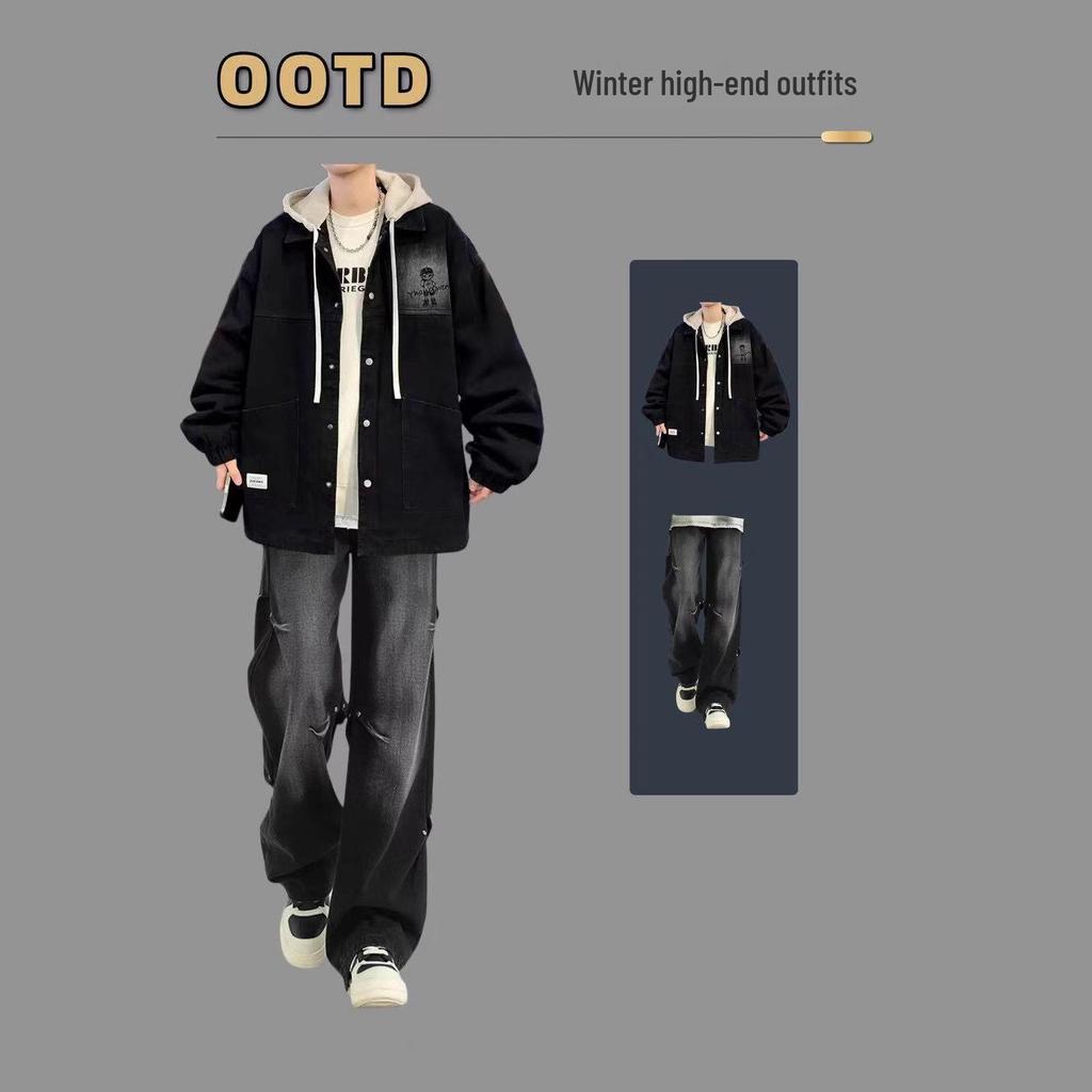 Men's Windproof Casual Hooded Jacket – Spring/Autumn Collection