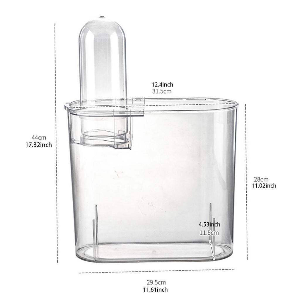 Mini Fish Tank with Lid Sturdy Amphibian Feeding Box Portable with Ventilation Turtle Tank for Home Table Bedroom Decorative