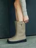 Komorebi Museum 2 Colors_Handmade Cup Sole Rain Wide Mid-Length Rain Boots I Km203-M