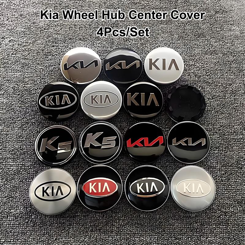 BTQNM1 4Pcs 58mm Car Wheel Center Hub Caps Logo Cover Accessories For KIA K5 K9 Sorento Ceed Sportage Carnival Stinger Forte Niro Caden