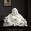 Handmade Ceramic Maitreya Buddha Figurine with Big Belly: Happy Laughing Buddha for Wealth and Home Décor