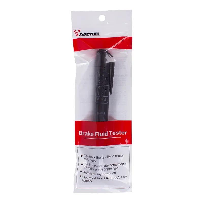 

2026 Brake Fluid Tester Pen Auto Testing Dot 3, Dot4, Dot5 Brake Fluid Check The Car Brake Oil Quality 5 Led Lights Display