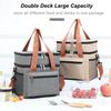 Insulated Lunch Box for Women Men Double Layer Leakproof Lunch Bag with Adjustable Shoulder Strap