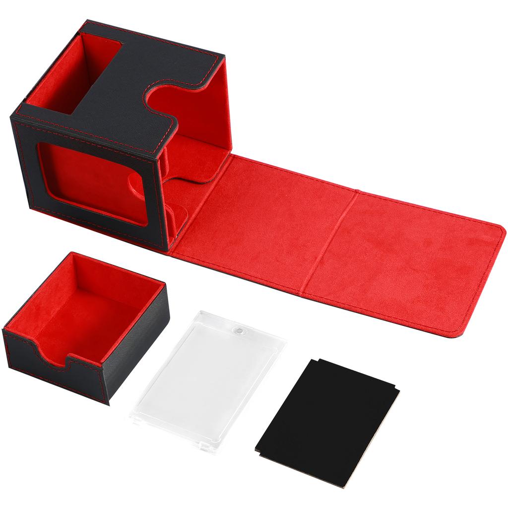 Card Deck Storage Box Large Capacity TCG MTG Durable Baseball Card Board Games Holder Magic Commander Deck Box with Dice Tray