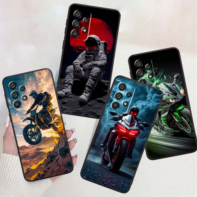 Model Rider Cool For Samsung A41 A35 A34 A33 A32 A25 A24 A23 A21s A06 A05 A04 A03 Note 10 20 Ultra 5G Black Case