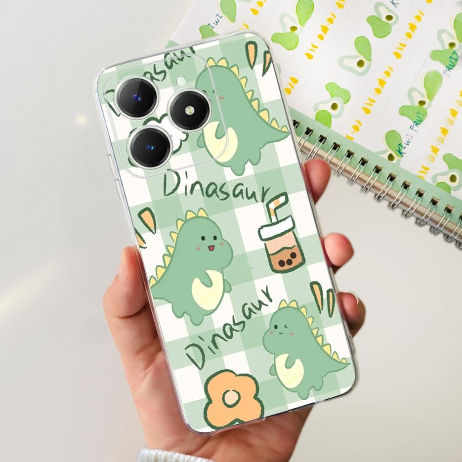 Für Realme C61 Hülle Realme C63 Niedliche Katzen-Cartoon-Bemalte Abdeckung Weiche Silikon-Handyhülle Für Realme C61 RealmeC61 RealmeC63 Fundas