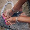 Tassel Jewelry Bohemian Punk Retro Metal Heavy Industry, Disc Bells Anklet Beach Chain