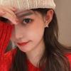 Cute Sweet Niche Stud Earrings Women S925 Silver Needle Mini Christmas Deer Korean Daily Xmas Decor Jewelry