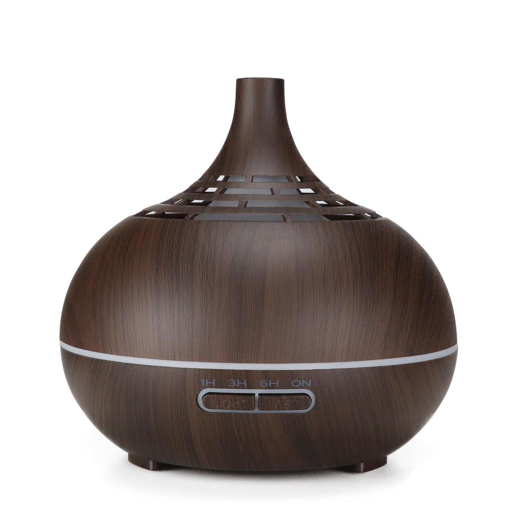 Ultrasonic Wood Grain Aroma Diffuser with Seven-Color LED