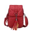 Summer Fashion Mini Women Messenger Bags Pu Leather Women Shoulder Bag Tassel Solid Clutches Ladies Tote Purse Crossbody Bags