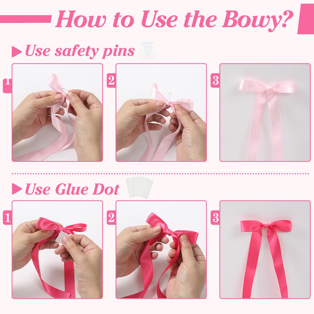 Pink Bow Wall Decor Happy Birthday Party Decorations Girls Favors Huge Pink Ribbon Bows Gifts Wedding Baby Shower Supplies