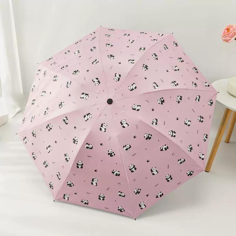 Cute Cat Automatic Umbrella for Women, Dual-Use for Sun and Rain, Foldable Sunshade Umbrella, Uv Protection Sunshade Umbrella for Students