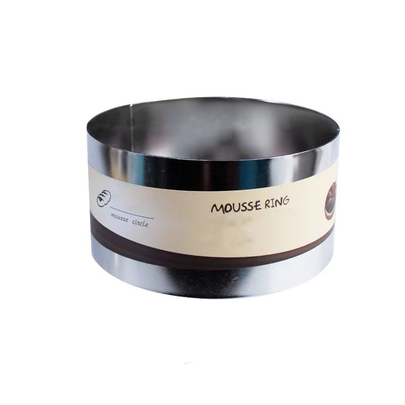 Mousse Ring stainless steel round cake mould Mousse ring thickened and raised 8CM Cake ring 4/6 "baking tools