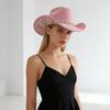 Wedding Valentine's Day Cowboy Hat Unique Love Star Sparkling Diamond Top Hat Sweet Cool Romantic Party Eye-catching Decorative Hat