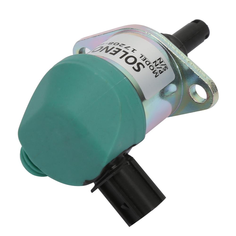 12V Engine Shut Off Solenoid Replacement Kit Fit for Kubota Excavator 1720860016