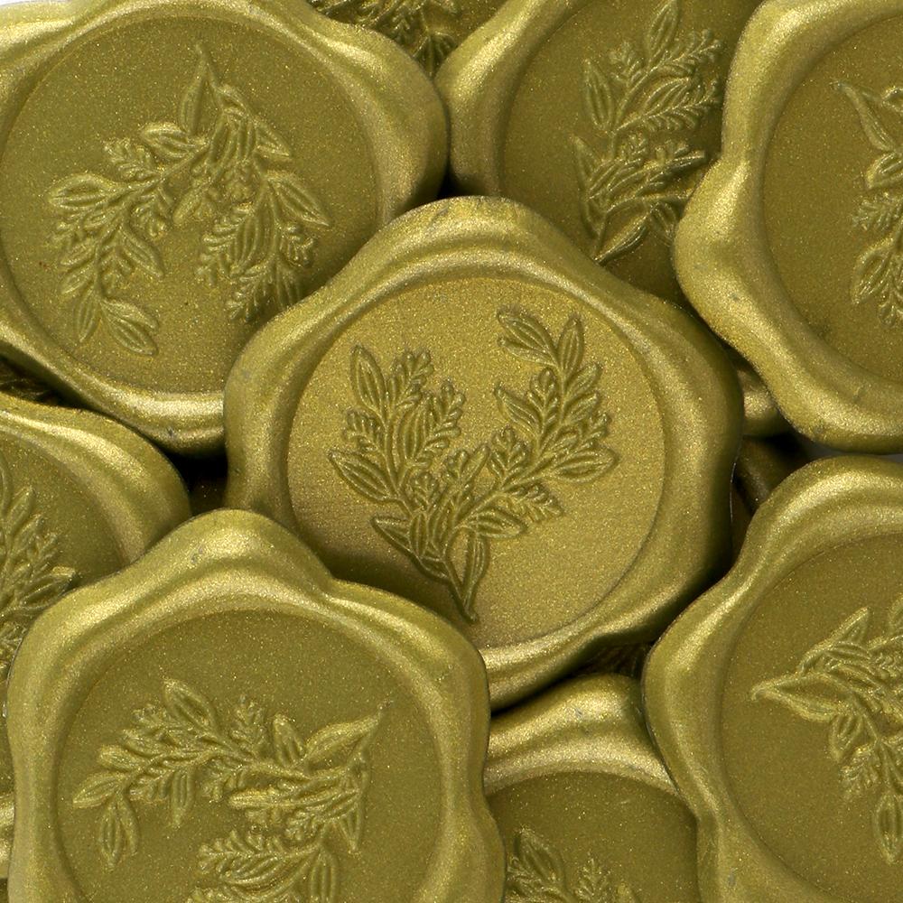 

20pcs Eucalyptus Wedding Invitation Envelope Seal Stickers, 10 colors Wax Seal Stickers Self-Adhesive Olive Stickers
