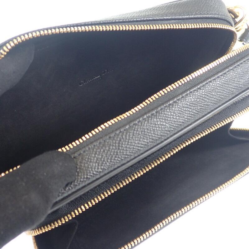 Dior S7431UBAE Shoulder Bag Black Leather Women